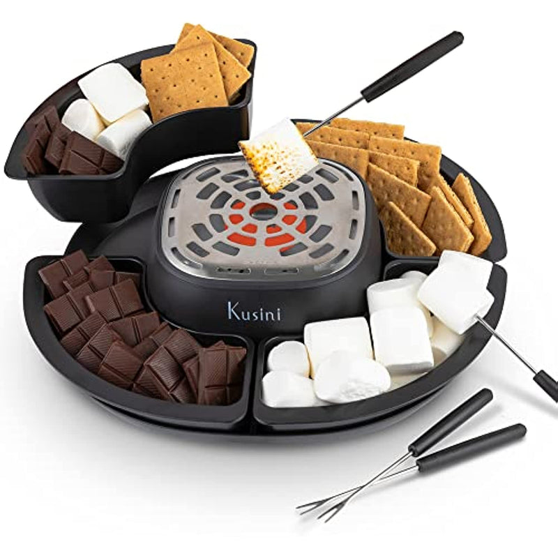 Flameless Electric Marshmallow Roaster 4 Detachable Trays 4 Roasting Forks