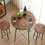 Round Bistro Sets With 2 Barstools