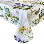 Vivid Spring Wrinkle And Stain Resistant Tablecloth