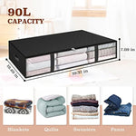 Under bed Storage Containers With Durable Handles For Clothes, Bedding and Toys