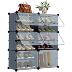 Plastic Freestanding Shoe Organizer DIY Shoe Shelves