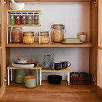 Wood & Metal Top Expandable Counter Shelf