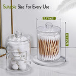 2 Pack Qtip Holder Dispenser for Cotton Ball, Cotton Swab, Cotton Round Pads, Floss - 10 oz