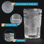 Glass Tumblers For Juice Beverages Cocktail Capacity 12 5Oz 370Ml Set Of 4