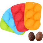6 Cavity Easter Egg Shape Cake Baking Mold Diy Chocolate Bakeware Pan Set Of 4