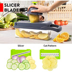 Multifunctional 13 In 1 Food Chopper With 8 Blades Carrot And Garlic Chopper With Container