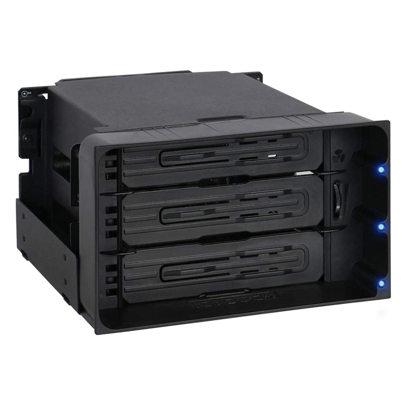 Icy Dock Tray Less Hot Swap Removable 3X 3 5 Inch Sata Sas Hdd Docking Enclosure Mobile Rack In 2 X 5 25 Inch Drive Bay Include 3X Sata Cables Flexidock Mb830Sp B