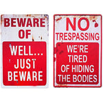 Halloween Decoration Halloween Signs Retro Chic Metal Signs for Outdoor Yard Signs