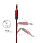 Mybat 3 5Mm Audio Braided Cable 5Ft Red