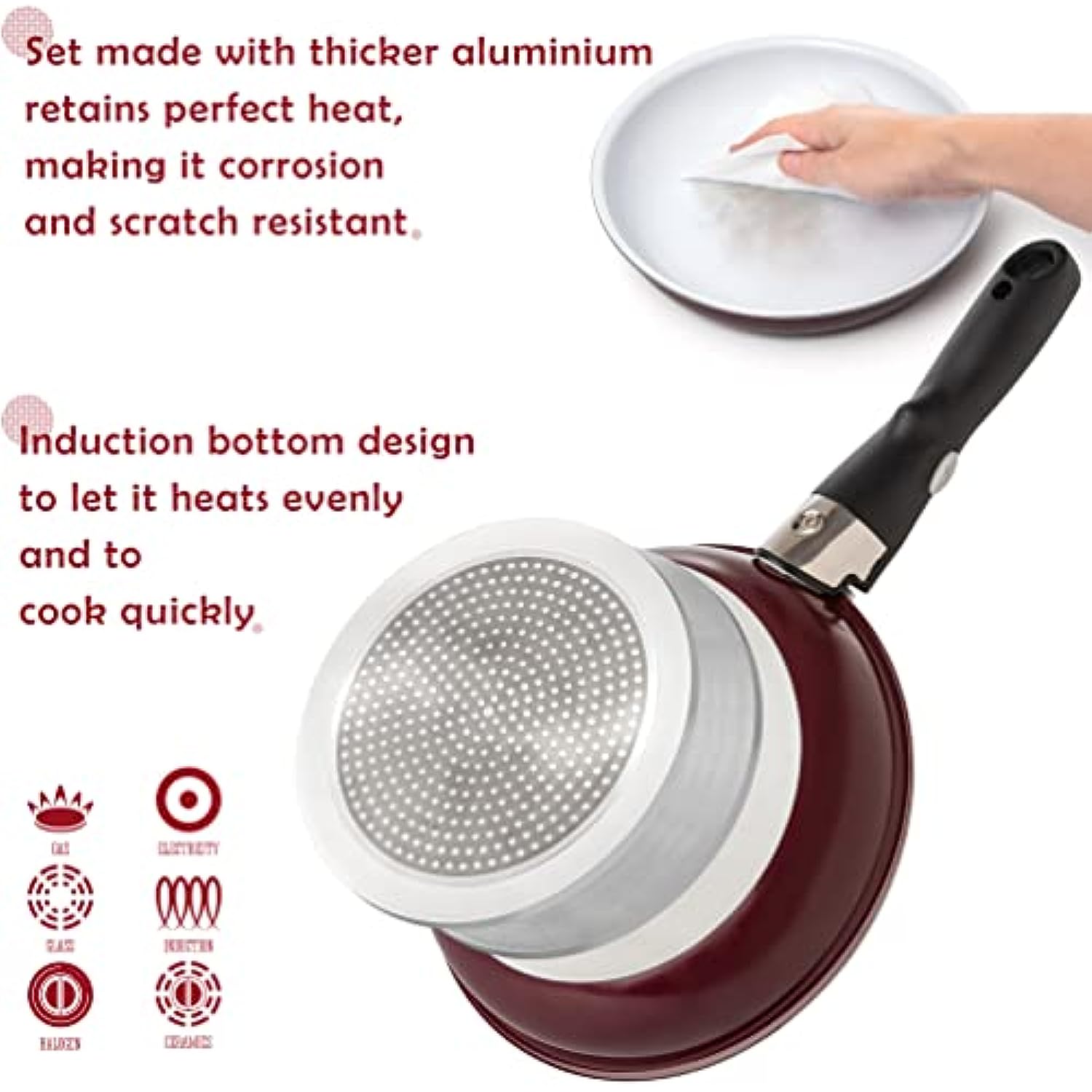 Removable Handle Cookware Induction Stackable Pots And Pans Set –  BlessMyBucket