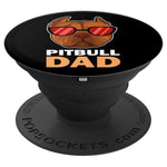 Pitbull Dad Cool Funny Bulldog Dog Dog Owner Gift Grip And Stand For Phones And Tablets