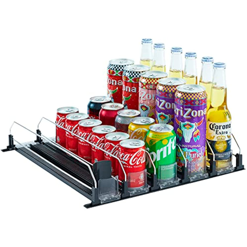 Self Pushing Soda Can Organizer For Refrigerator