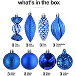 Christmas Ball Ornaments Set With Different Contrast Colors