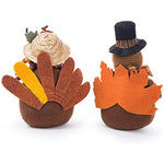2 Pack Stuffed Turkey Couple Doll Thanksgiving Tabletop Decoration