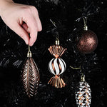 Christmas Ball Ornaments Set With Different Contrast Colors