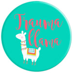 Trauma Llama Nurse Pun Rn Er Nurse Pink Turquoise Llama Grip And Stand For Phones And Tablets