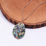 Tear Drop Abalone Shell Pendent Necklaces