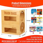 Bamboo Trash Bag Dispenser Wall Mount