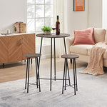 Round Bistro Sets With 2 Barstools