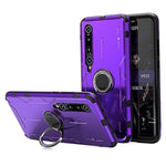 Case For Xiaomi Mi 10 6 67 Inch Shockproof Soft Silicone Aluminum Alloy Armor Cover With 360 Degree Rotation Ring Holder Kickstand Compatible Magnetic Car Mount For Xiaomi Mi 10 Purple