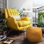 Unstuffed Faux Leather Pouf Cover