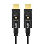 Dtech Fiber Optic Hdmi Cable 50 Feet Ultra Hd 4K 60Hz 444 Chroma Subsampling 18Gbps High Speed With Dual Micro Hdmi And Standard Hdmi Connector