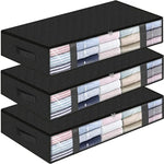 Under bed Storage Containers With Durable Handles For Clothes, Bedding and Toys