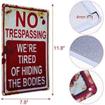 Halloween Decoration Halloween Signs Retro Chic Metal Signs for Outdoor Yard Signs