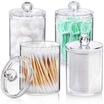 2 Pack Qtip Holder Dispenser for Cotton Ball, Cotton Swab, Cotton Round Pads, Floss - 10 oz