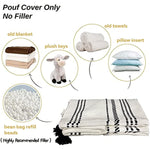 Braided Handwoven Casual Ottoman Pouf Cover