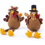 2 Pack Stuffed Turkey Couple Doll Thanksgiving Tabletop Decoration