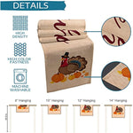 Pumpkin Turkey Thanksgiving Burlap Table Runners