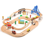 Wooden Train Set For Toddlers Kids