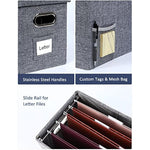 File Organizer Box for Letter Folder Documents with Smooth Sliding Rail