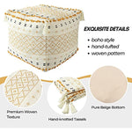 Braided Handwoven Casual Ottoman Pouf Cover