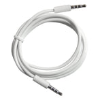 Ycs Basics White 3 Foot 3 5Mm Male To Male 4 Conductor Aux Headphone Cable