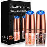 Battery Powered Gravity Electric Pepper Grinder With Led Light