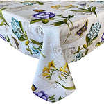 Vivid Spring Wrinkle And Stain Resistant Tablecloth