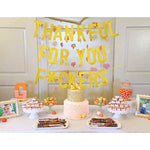 Glitter Thanksgiving Banner for Mantel Font Porch