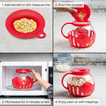 Micro Pop Microwave Popcorn Popper With Temperature Safe Glass