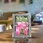Silver Glass Table Desk Standing 10x8 Photo Frame, Set of 2