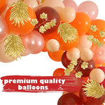 157 Pack Orange Brown Confetti Balloons 16Ft Balloon Arch