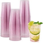 10 Oz Heavy Duty Purple Glitter Plastic Cups Disposable Cups For Wedding Thanksgiving Christmas Halloween Party