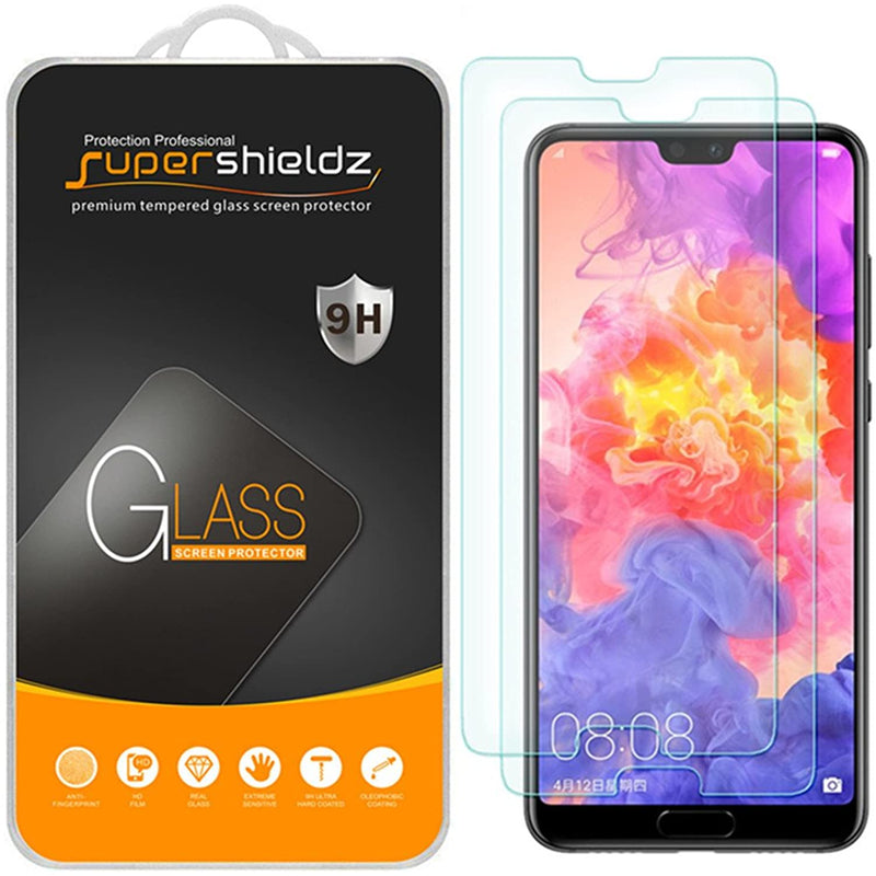 2 Pack Supershieldz Designed For Huawei P20 Pro Tempered Glass Screen Protector Anti Scratch Bubble Free