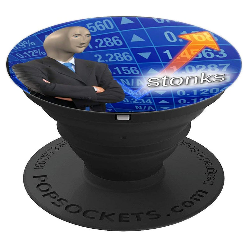 Stonks Meme Man Grip And Stand For Phones And Tablets