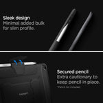 Spigen Rugged Armor Pro Designed For Ipad 10 2 Case Ipad 8Th Generation Case 2020 Ipad 7Th Generation Case 2019 With Pencil Holder Black