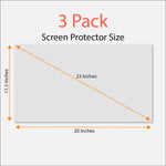 Anti Blue Light Screen Protector 3 Pack For 23 Inches Widescreen Desktop Monitor Filter Out Blue Light And Relieve Computer Eye Strain To Help You Sleep Better