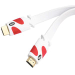 Flat Hdmi Cable Postta 30 Feet Flat Hdmi 2 0 Cord Support 4K Ultra Hd 3D 2160P 1080P Ethernet And Audio Return White Red