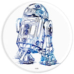 Star Wars R2 D2 Watercolor Portrait Grip And Stand For Phones And Tablets