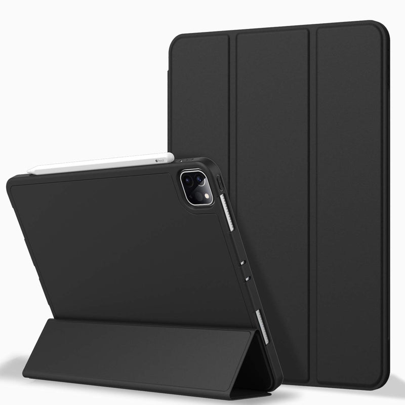 Ipad Pro 11 Case 2020 With Pencil Holder 2Nd Generation Premium Protective Case Cover With Soft Tpu Back And Auto Sleep Wake Feature For 2020 2018 Ipad Pro 11 Black
